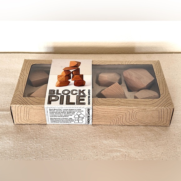 STARBUCKS 2009 EXCLUSIVE 8-PC BLOCK PILE BALANCING WOOD STACK SKILL GAME NEW! - Picture 5 of 7